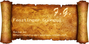 Fesztinger Gyöngyi névjegykártya